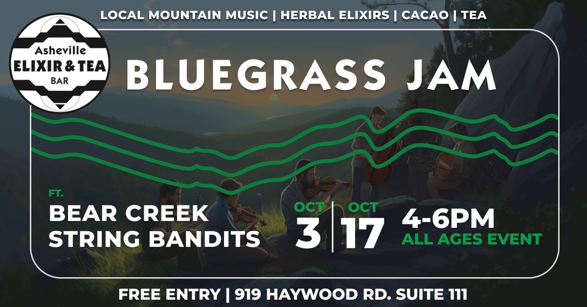 Bluegrass Jam at Asheville Dispensary Elixir & Tea Bar