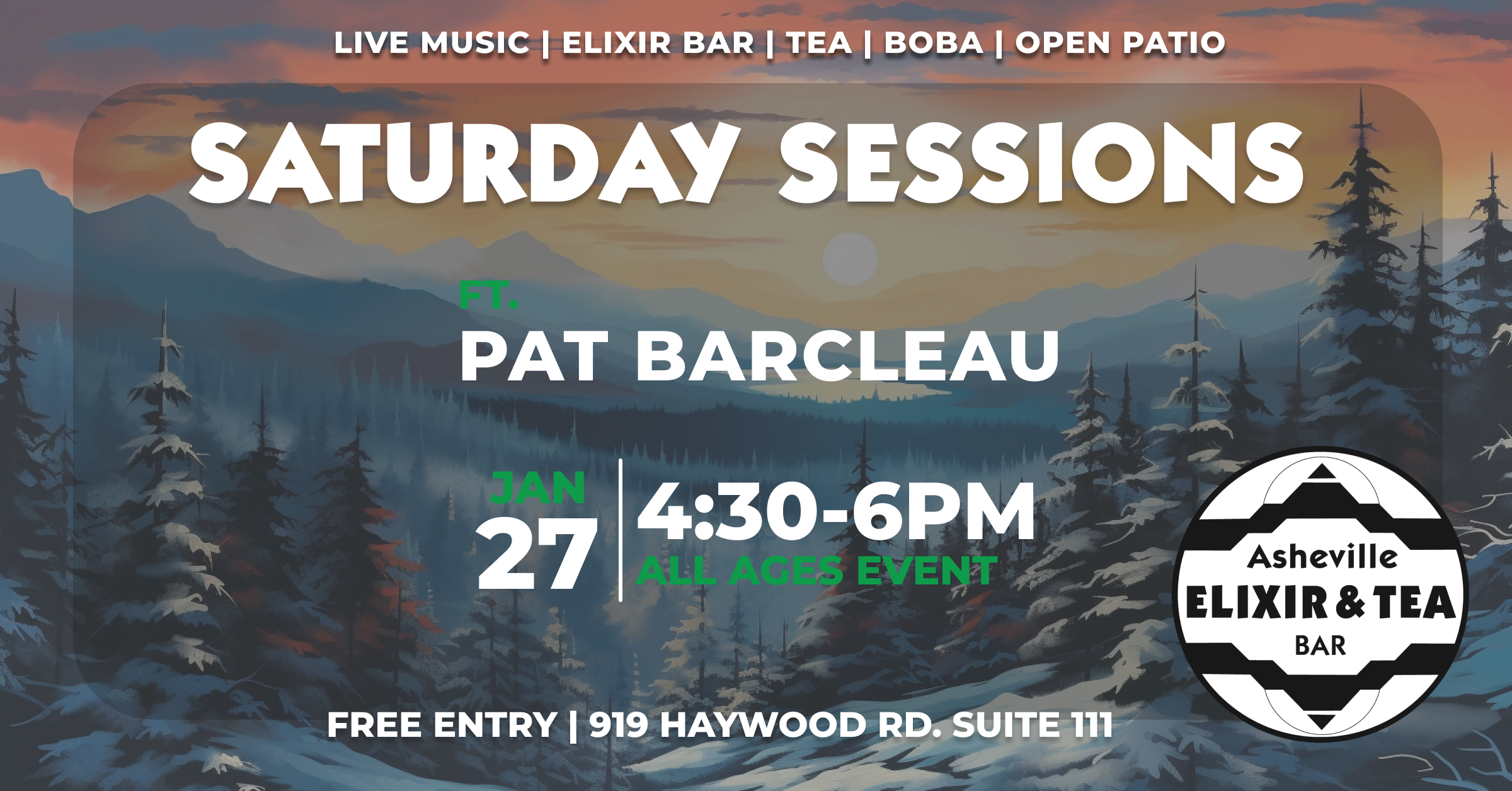 Saturday Sessions featuring Pat Barcleau